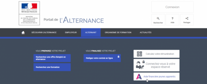 Portail de l'Alternance
