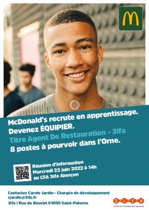 McDonald's recrute, 3ifa forme