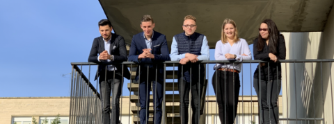 Axel, Paul, Tom, Laure et Gwladys dans les starting blocks